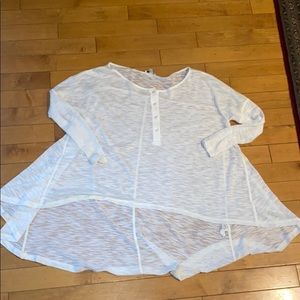 Lily white oversized shirt Higj/low